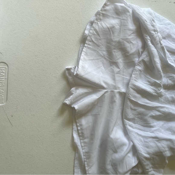 HOLLISTER white short-sleeved V-neck A-line dress Sz XS - Picture 6 of 8